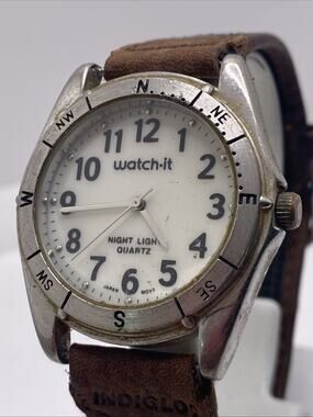 Watch It Mens Lightup Camping Watch Works New Battery